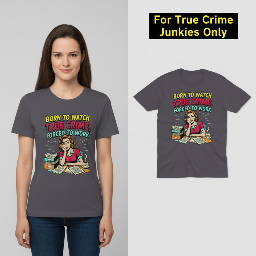Born to Watch True Crime T-Shirt_model_flat