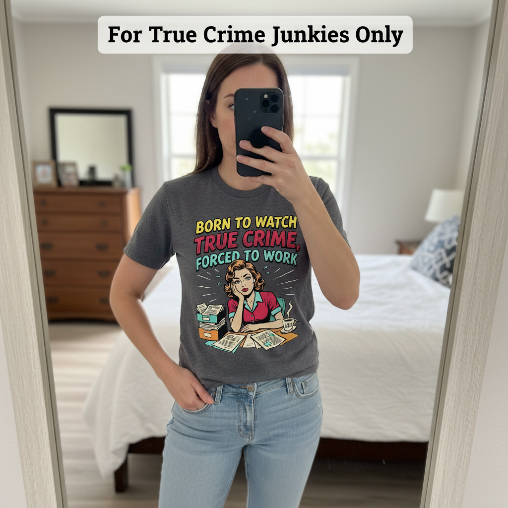 Born to Watch True Crime T-Shirt_mirror_selfie