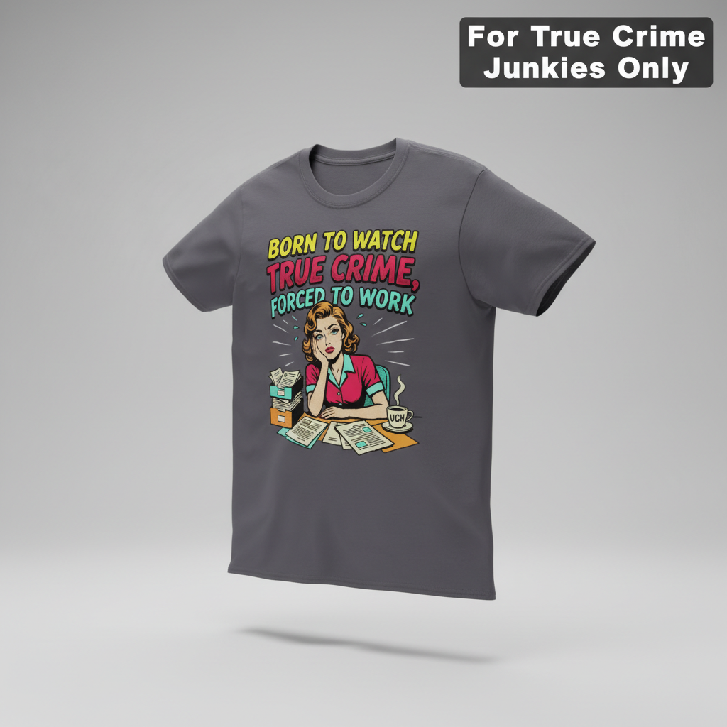 Born to Watch True Crime T-Shirt_3d_float