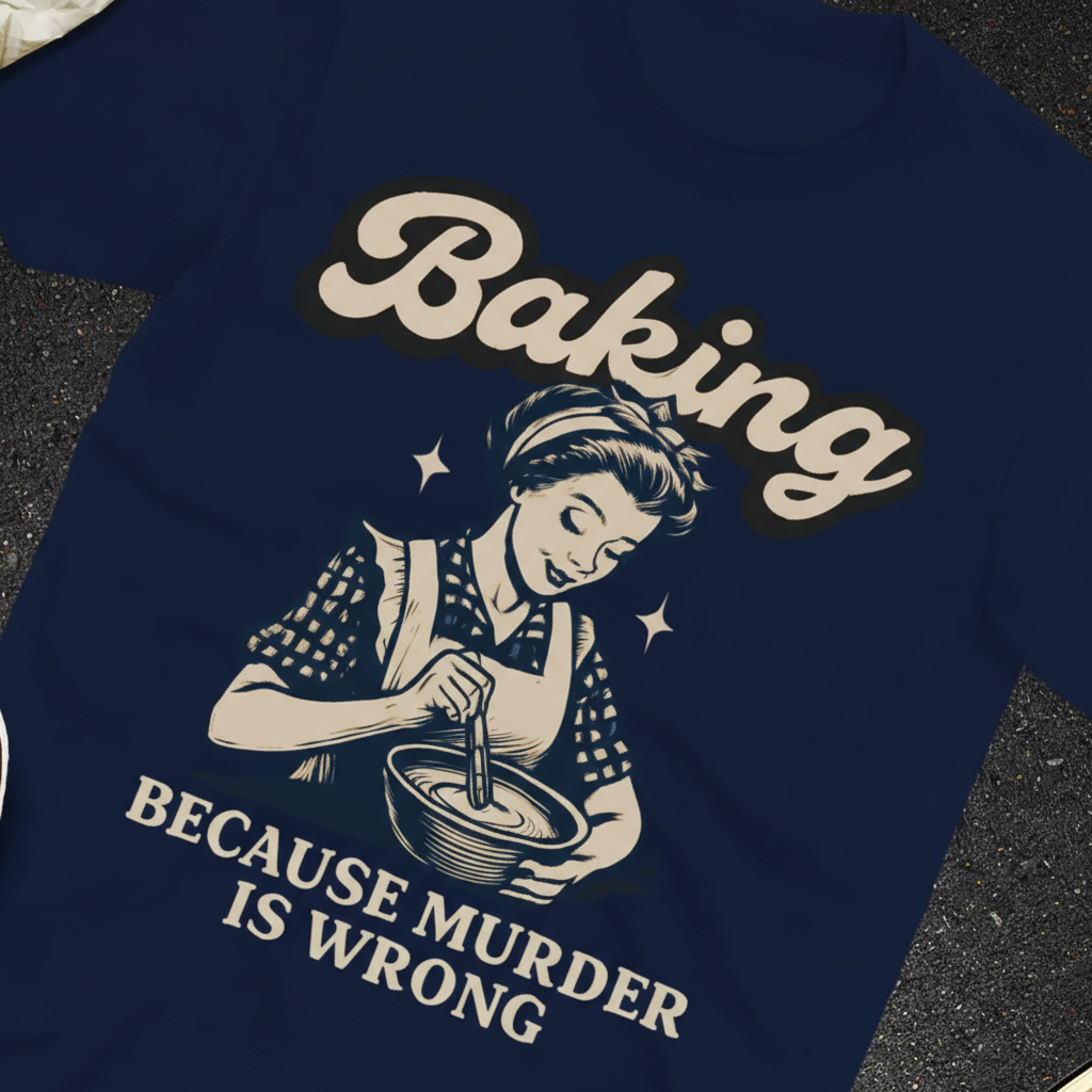 Baking Because Murder Is Wrong T-Shirt_extreme_za