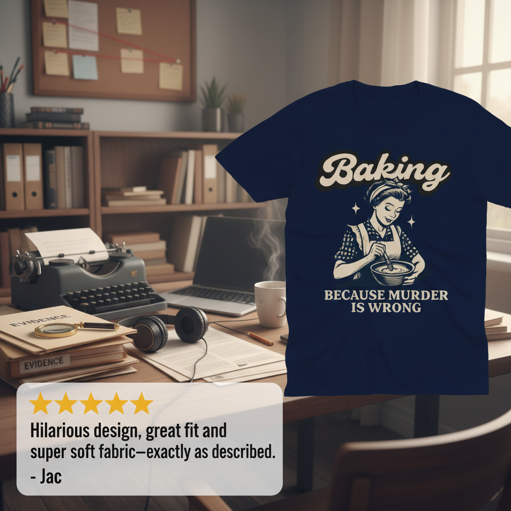 Baking Because Murder Is Wrong T-Shirt_extreme_za