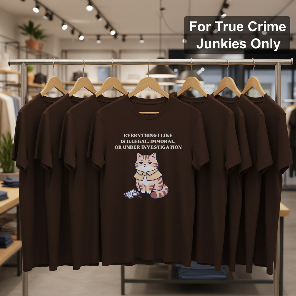 Illegal Cat Detective T-Shirt_boutique_rack