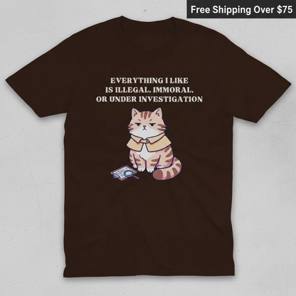 Illegal Cat Detective T-Shirt_clean