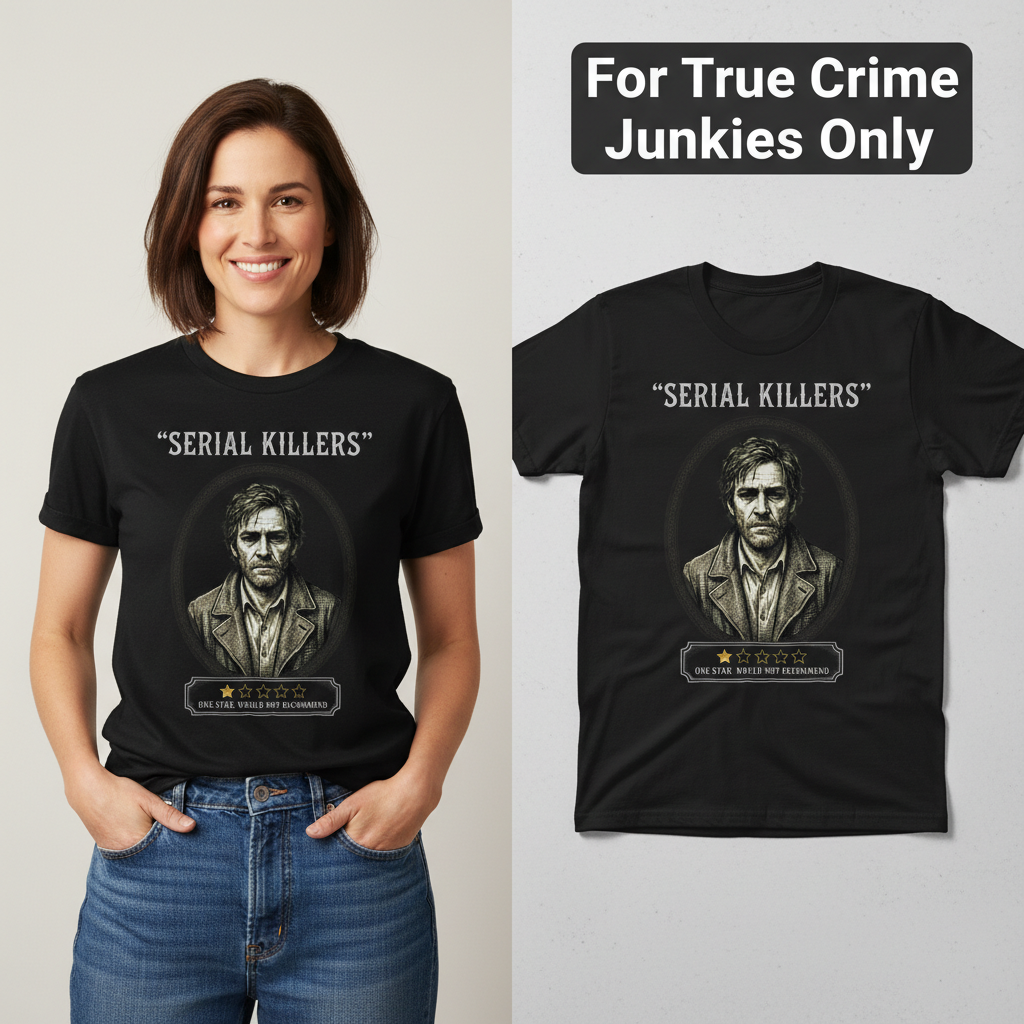 One Star Serial Killer T-Shirt_model_flat