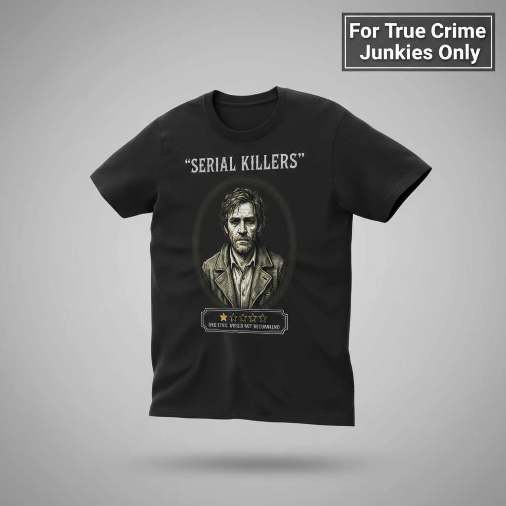 One Star Serial Killer T-Shirt_3d_float