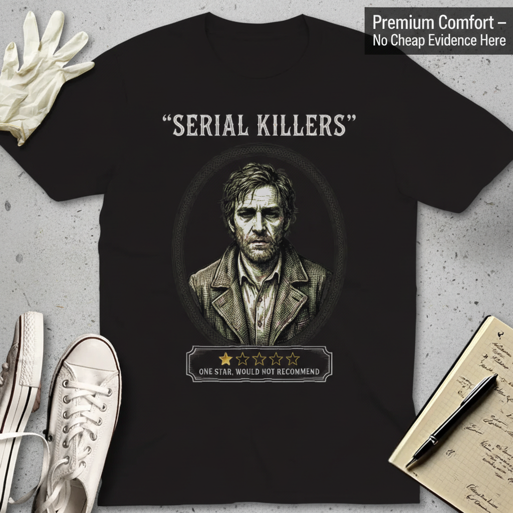One Star Serial Killer T-Shirt_clean