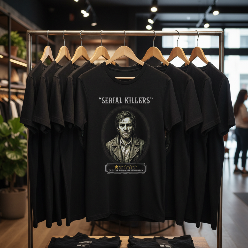 One Star Serial Killer T-Shirt_boutique_rack