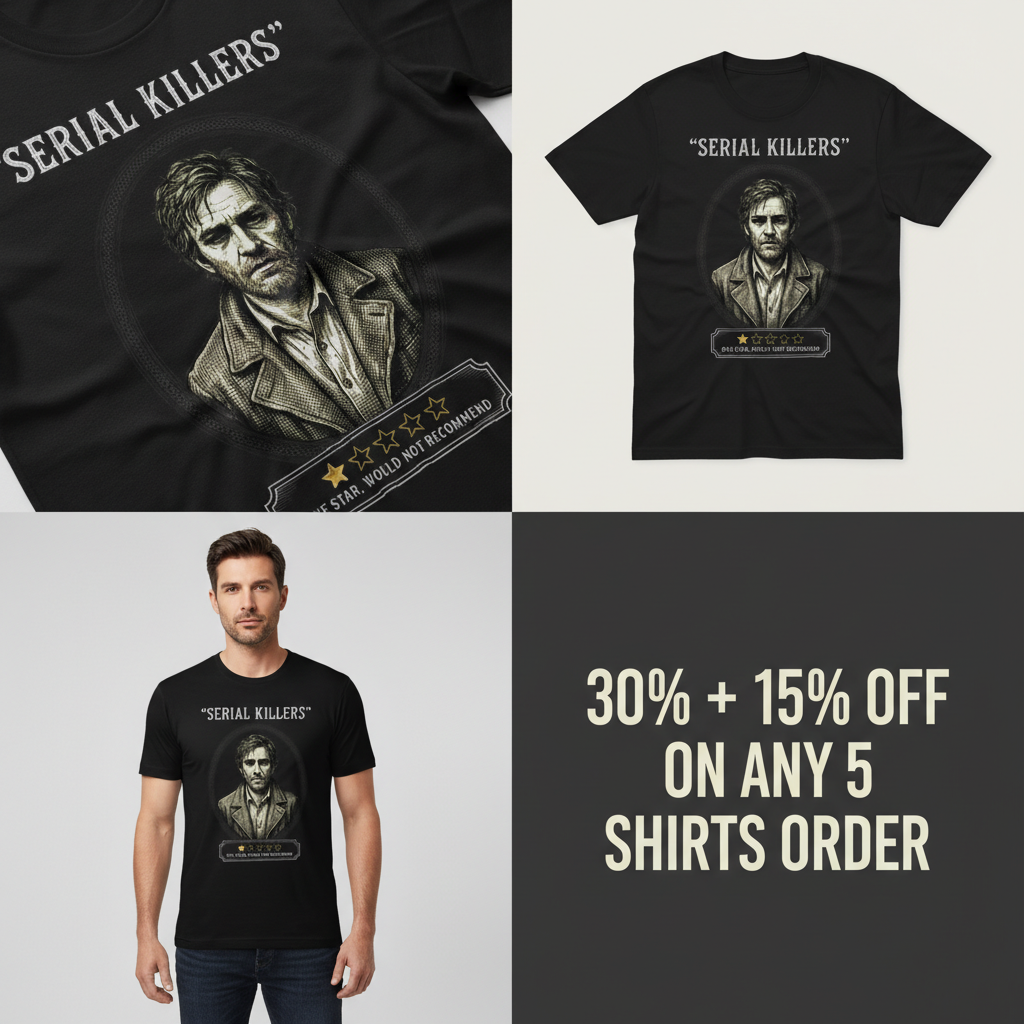 One Star Serial Killer T-Shirt_4_panel