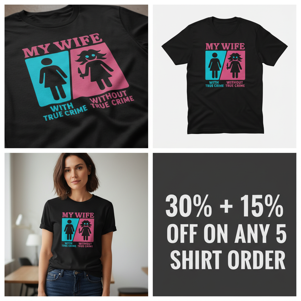 My Wife Without True Crime T-Shirt_4_panel