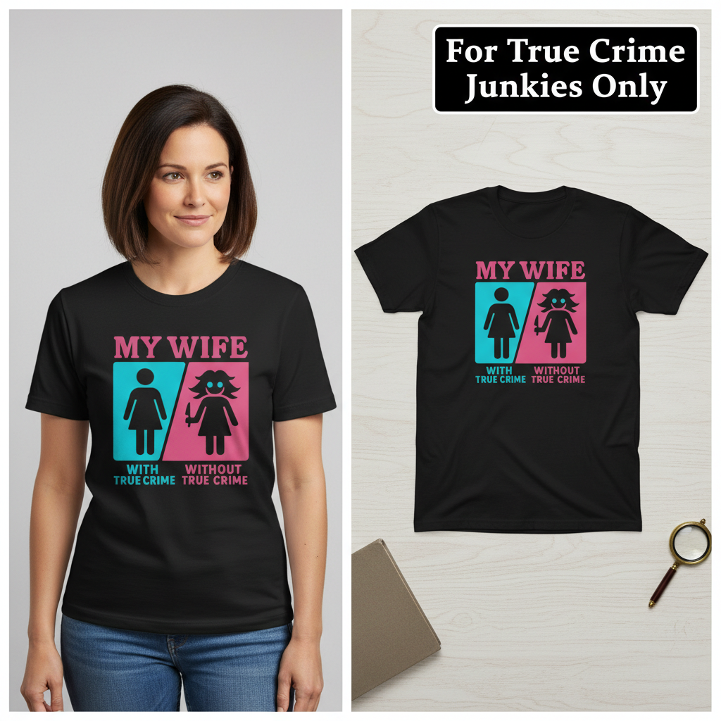 My Wife Without True Crime T-Shirt_model_flat