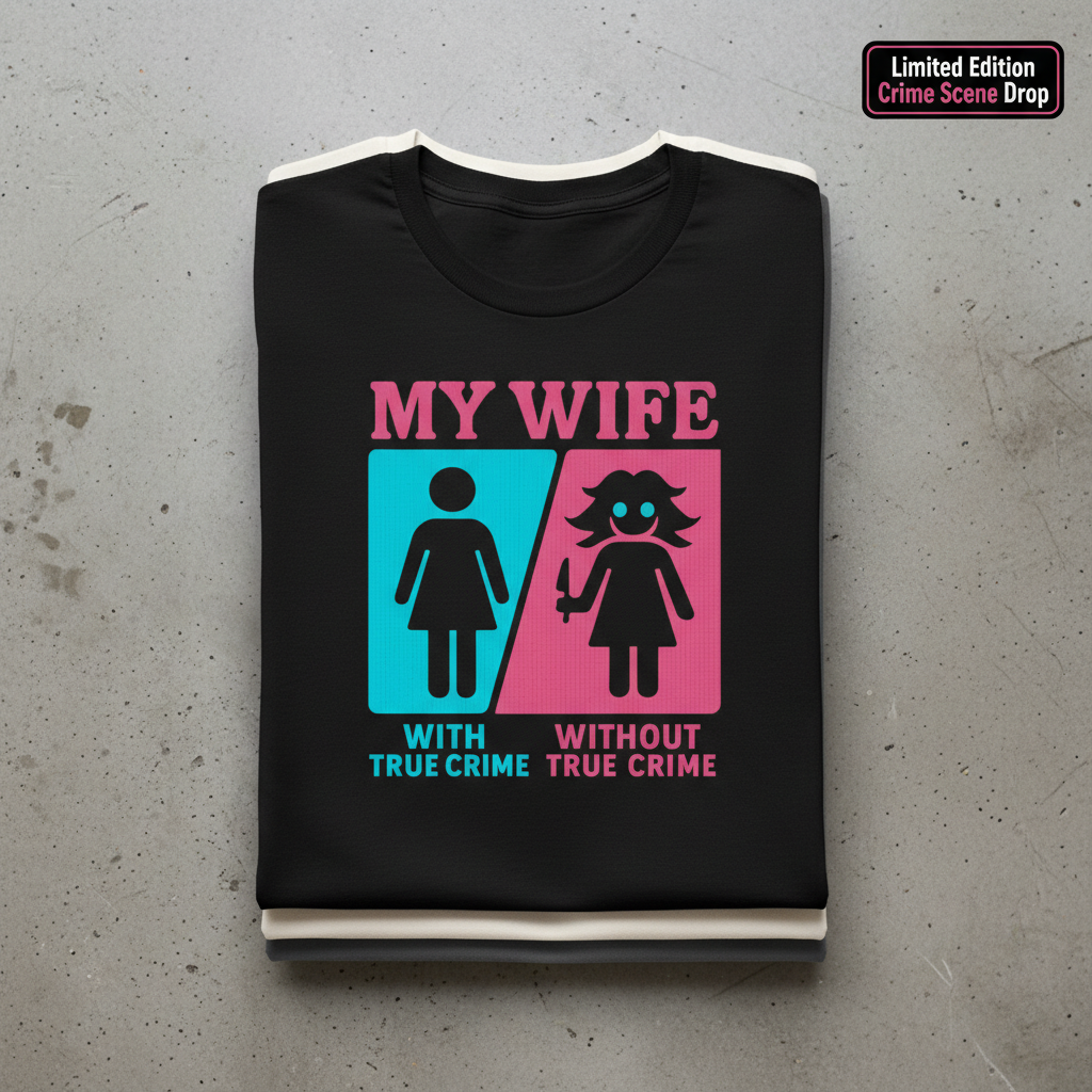 My Wife Without True Crime T-Shirt_stacked_flatlay