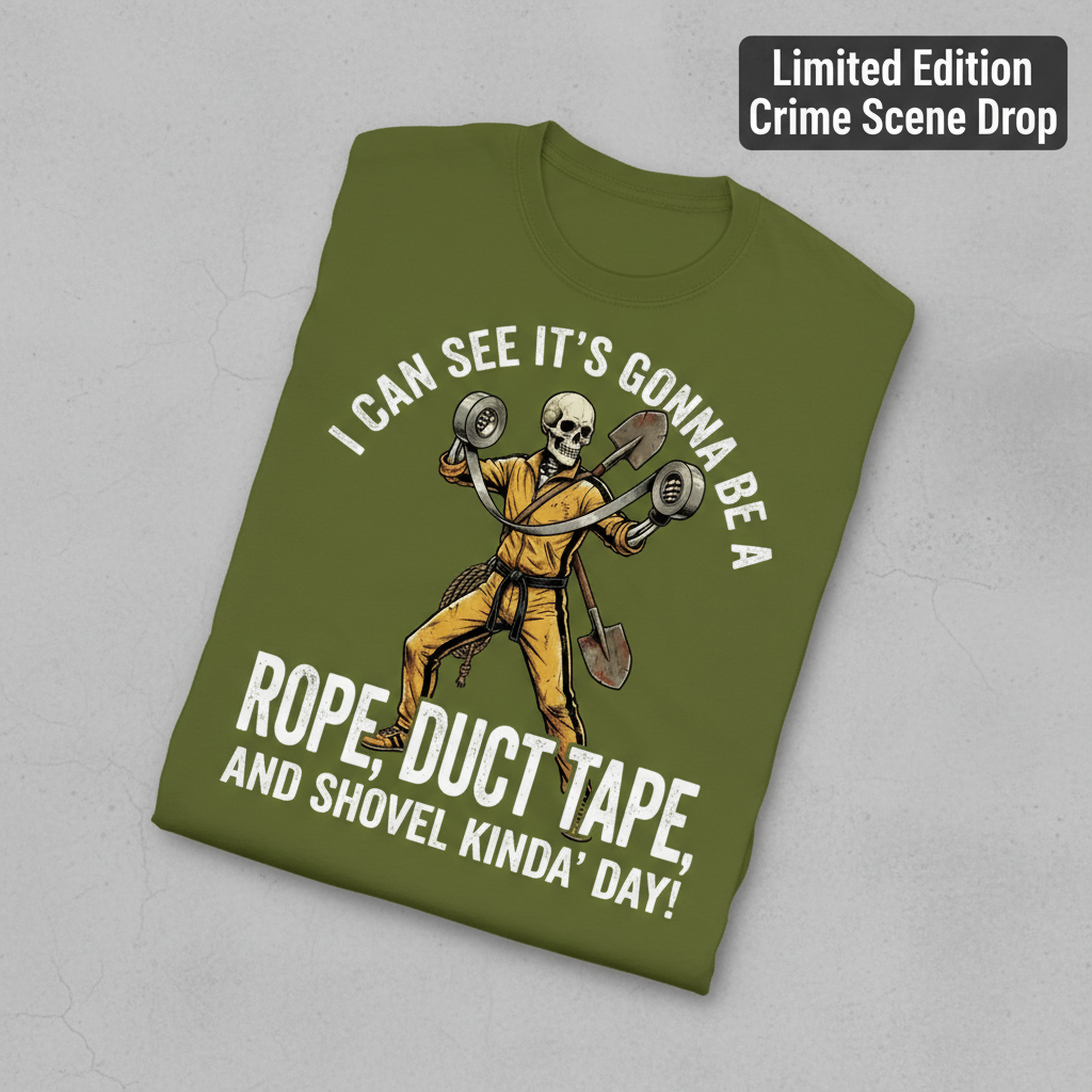 Rope, Duct Tape & Shovel T-Shirt_fold_tilt