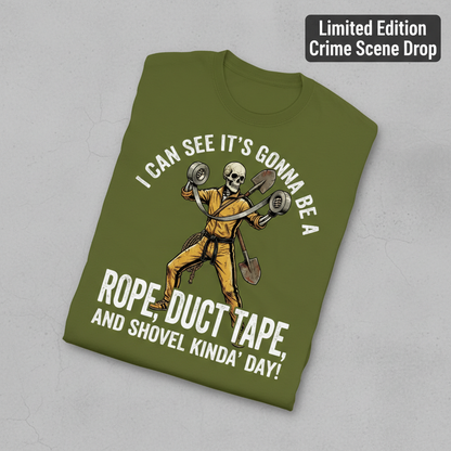 Rope, Duct Tape & Shovel T-Shirt_fold_tilt