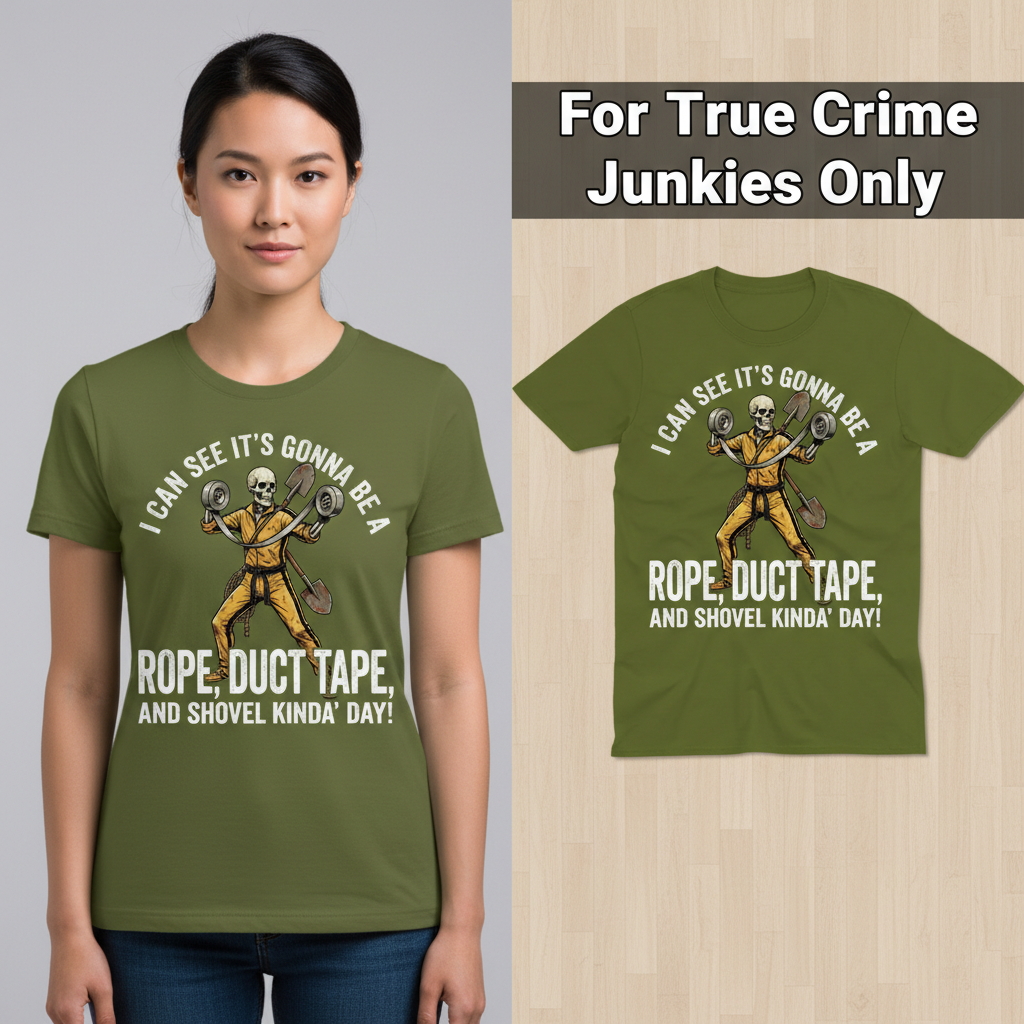 Rope, Duct Tape & Shovel T-Shirt_model_flat