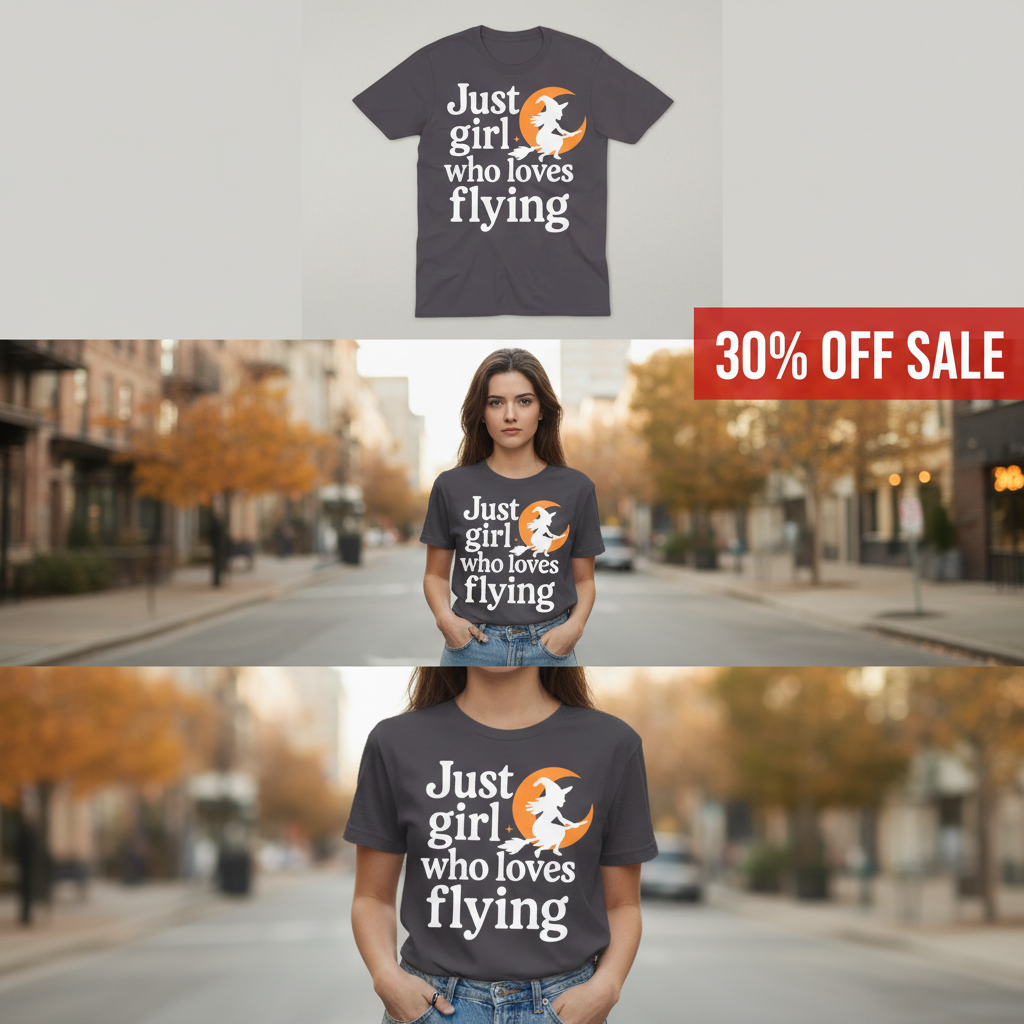 A Girl Who Loves Flying T-Shirt_clean