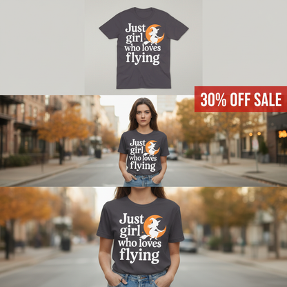 A Girl Who Loves Flying T-Shirt_clean