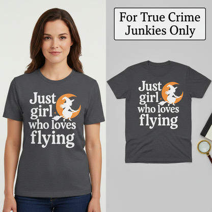 A Girl Who Loves Flying T-Shirt_model_flat