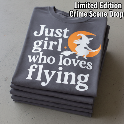 A Girl Who Loves Flying T-Shirt_stacked_flatlay