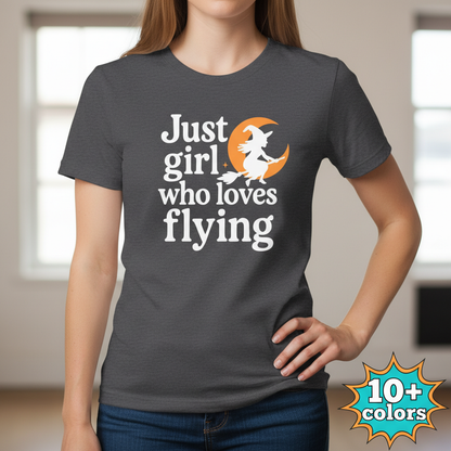 A Girl Who Loves Flying T-Shirt_badge
