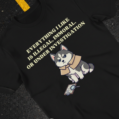 Illegal Husky Detective T-Shirt_extreme_za