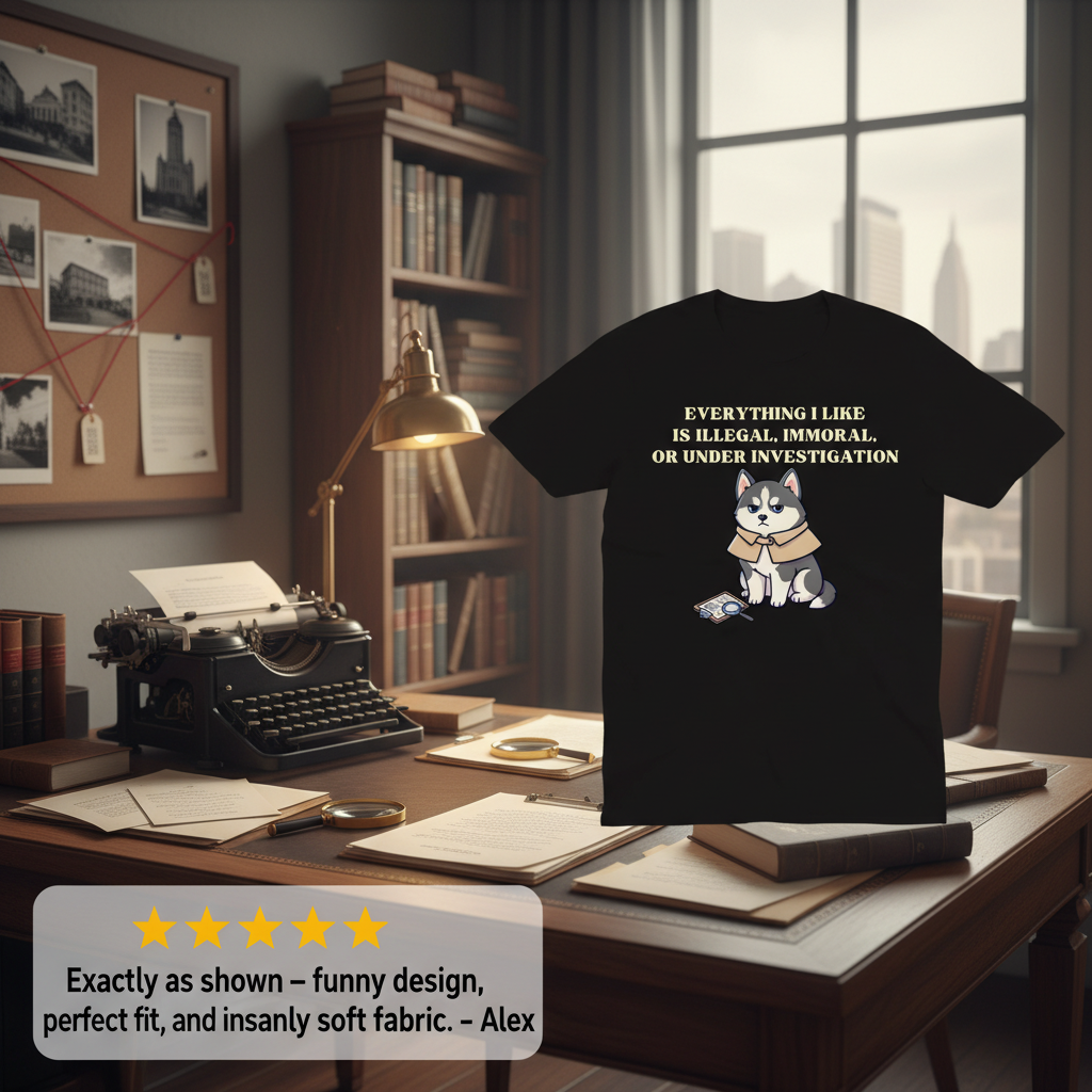 Illegal Husky Detective T-Shirt_extreme_za