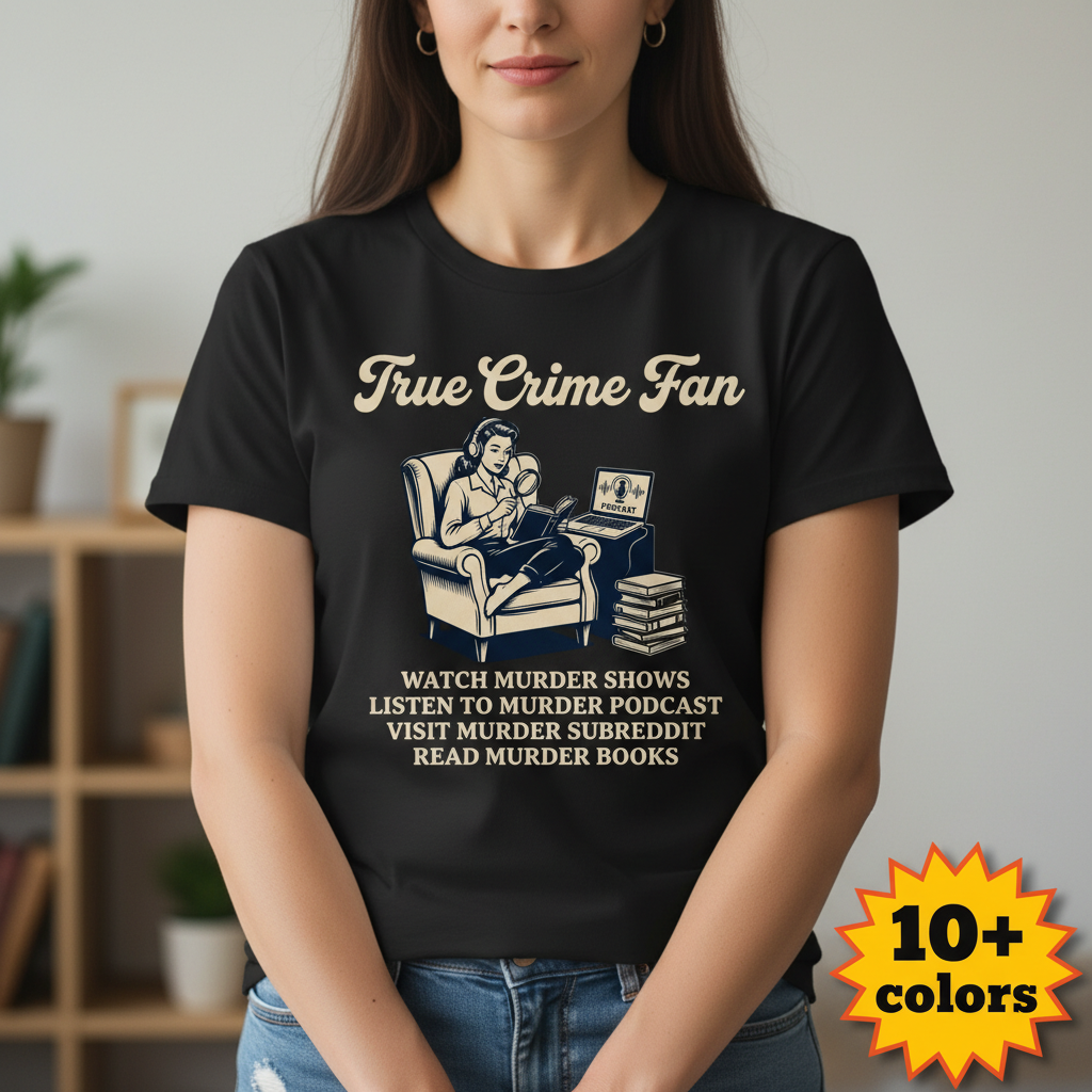 True Crime Fan T-Shirt_badge