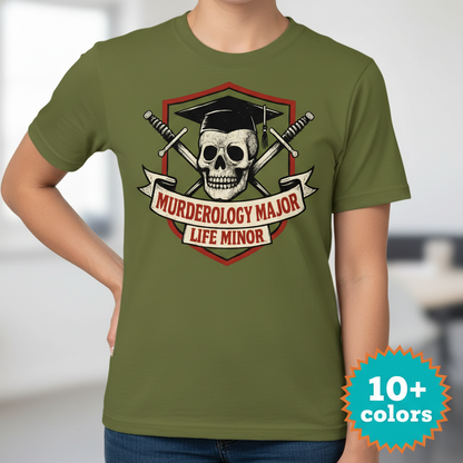 Murderology Major Life Minor T-Shirt_badge