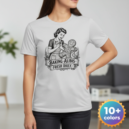 Baking Alibis T-Shirt_badge