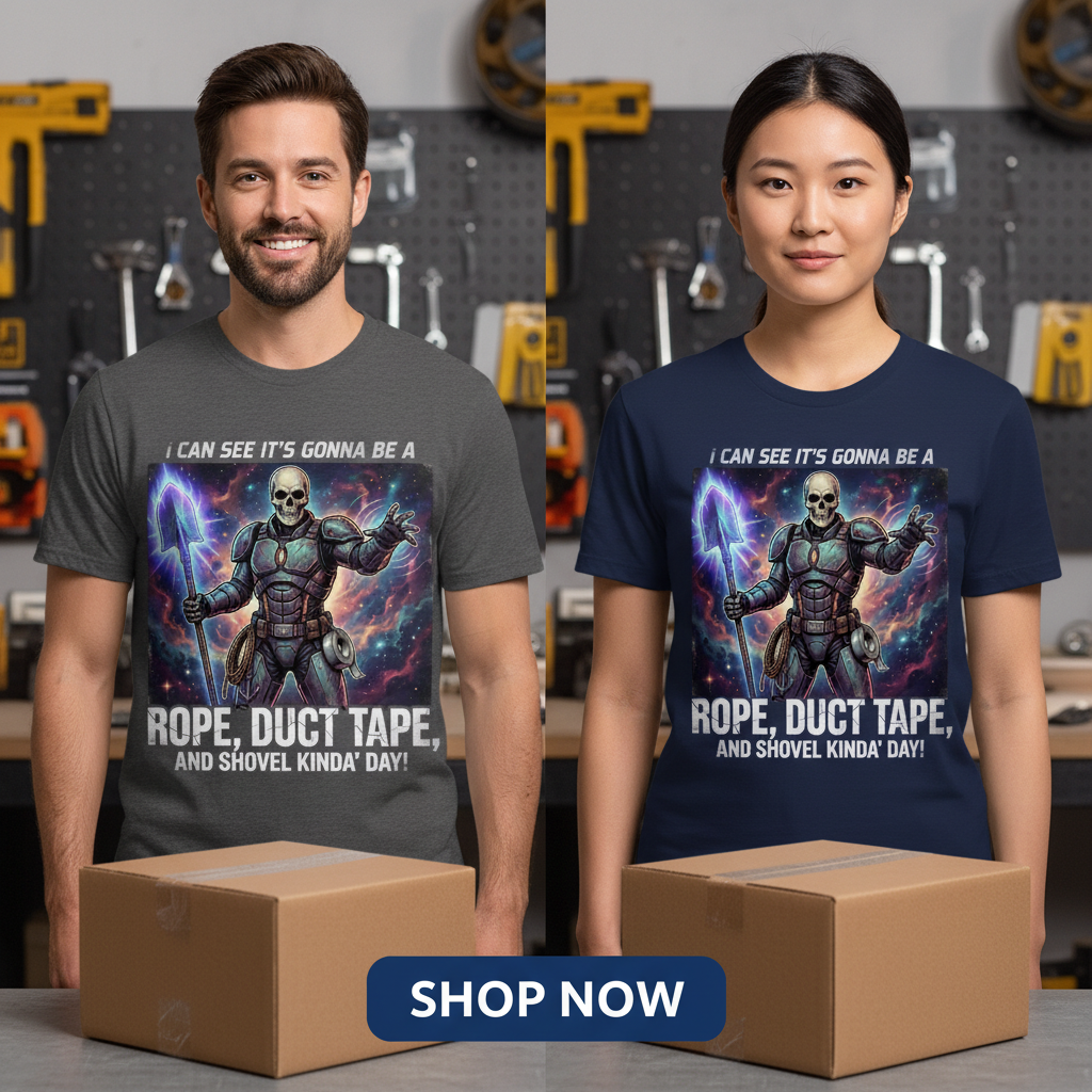 Rope, Duct Tape & Shovel T-Shirt_extreme_za