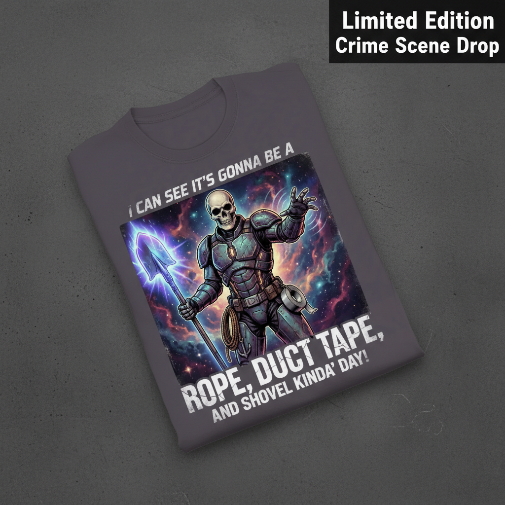 Rope, Duct Tape & Shovel T-Shirt_fold_tilt