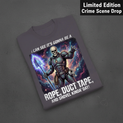 Rope, Duct Tape & Shovel T-Shirt_fold_tilt