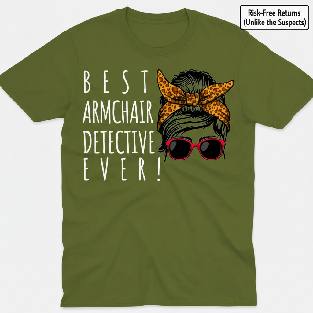 Messy Bun Detective T-Shirt_clean