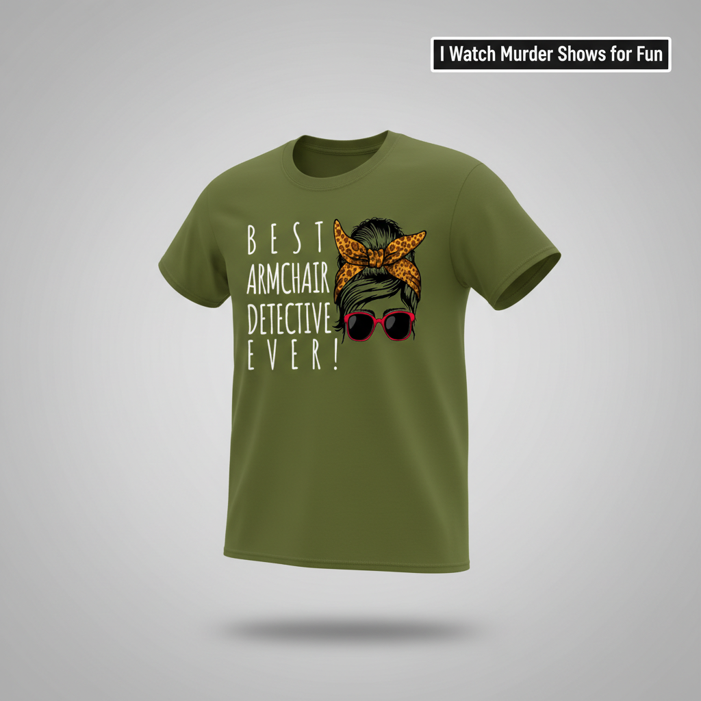 Messy Bun Detective T-Shirt_3d_float