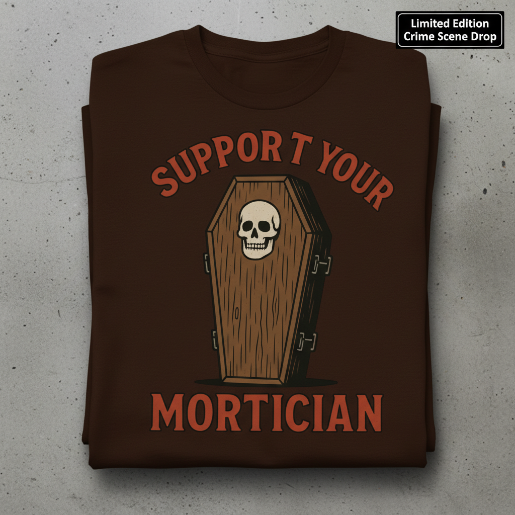 Support Your Mortician T-Shirt_stacked_flatlay