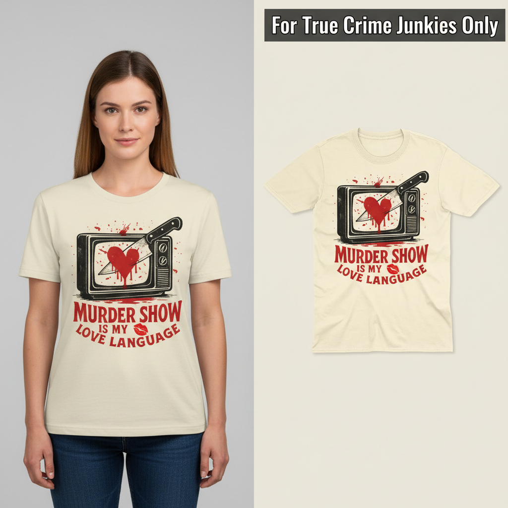 Murder Show Love Language T-Shirt_model_flat