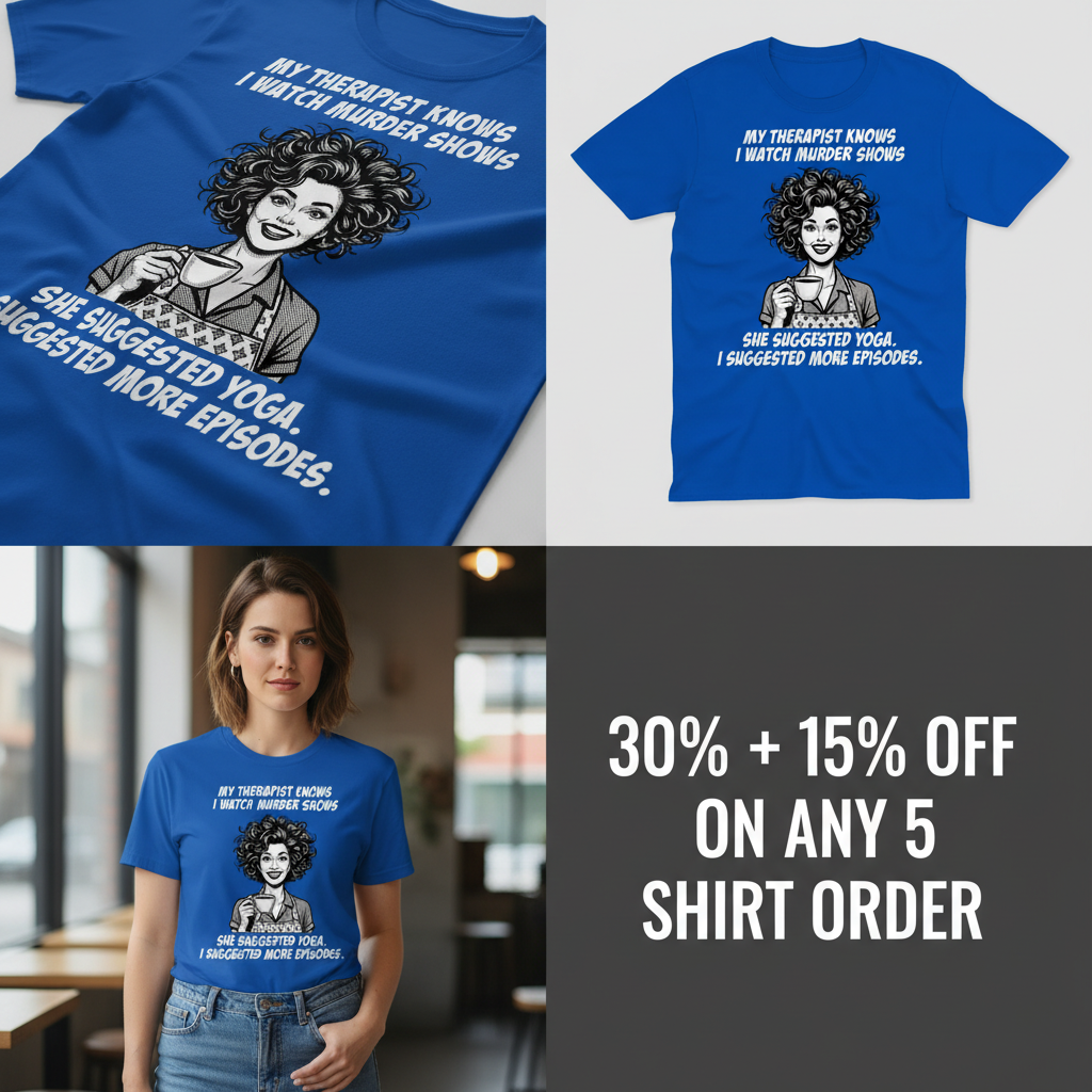 Murder Shows & Coffee T-Shirt_4_panel