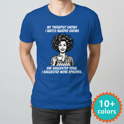 Murder Shows & Coffee T-Shirt_badge