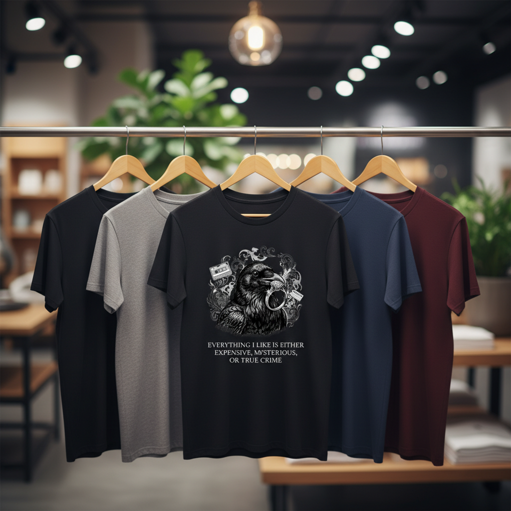 True Crime Raven T-Shirt_boutique_rack