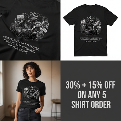 True Crime Raven T-Shirt_4_panel