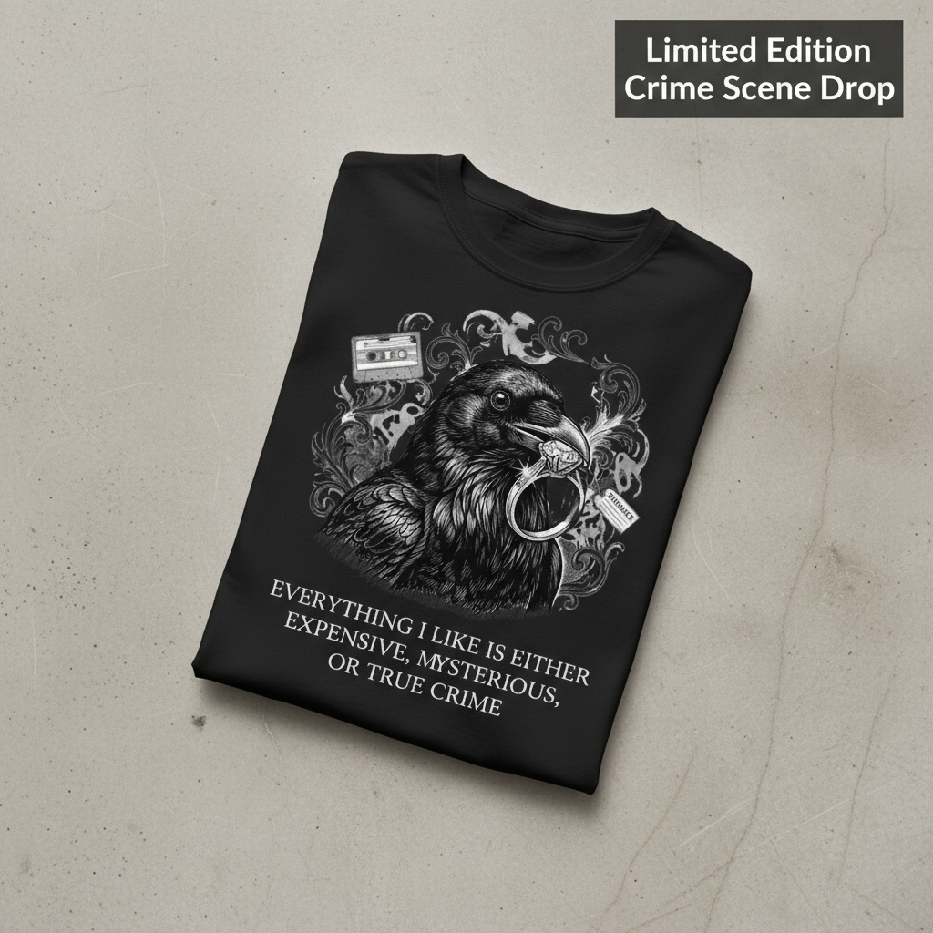 True Crime Raven T-Shirt_fold_tilt