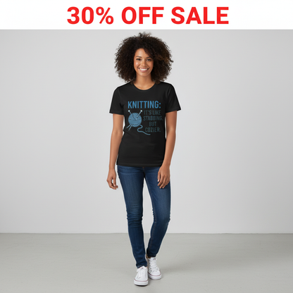 Stabby but Cozy Knitting T-Shirt_clean
