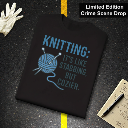 Stabby but Cozy Knitting T-Shirt_fold_tilt