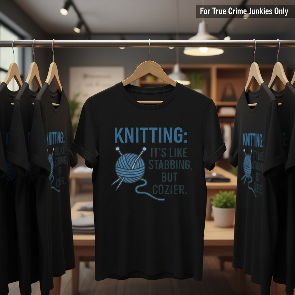 Stabby but Cozy Knitting T-Shirt_boutique_rack