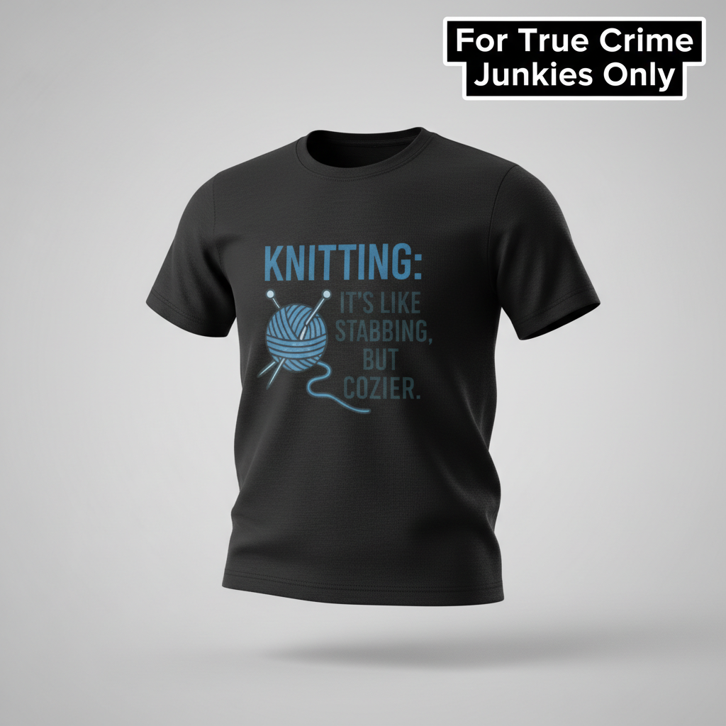 Stabby but Cozy Knitting T-Shirt_3d_float