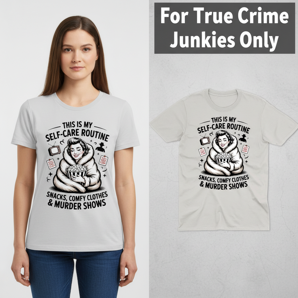 Murder Show Self-Care T-Shirt_model_flat