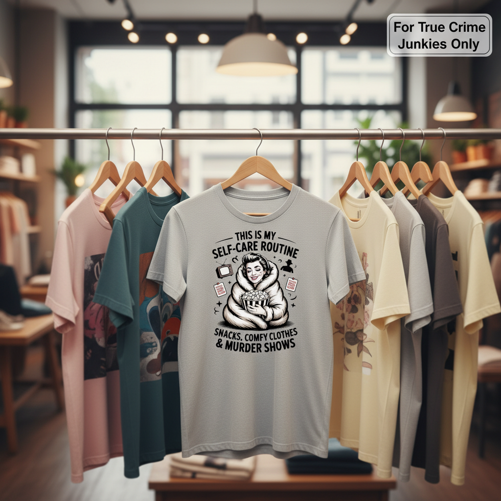 Murder Show Self-Care T-Shirt_boutique_rack