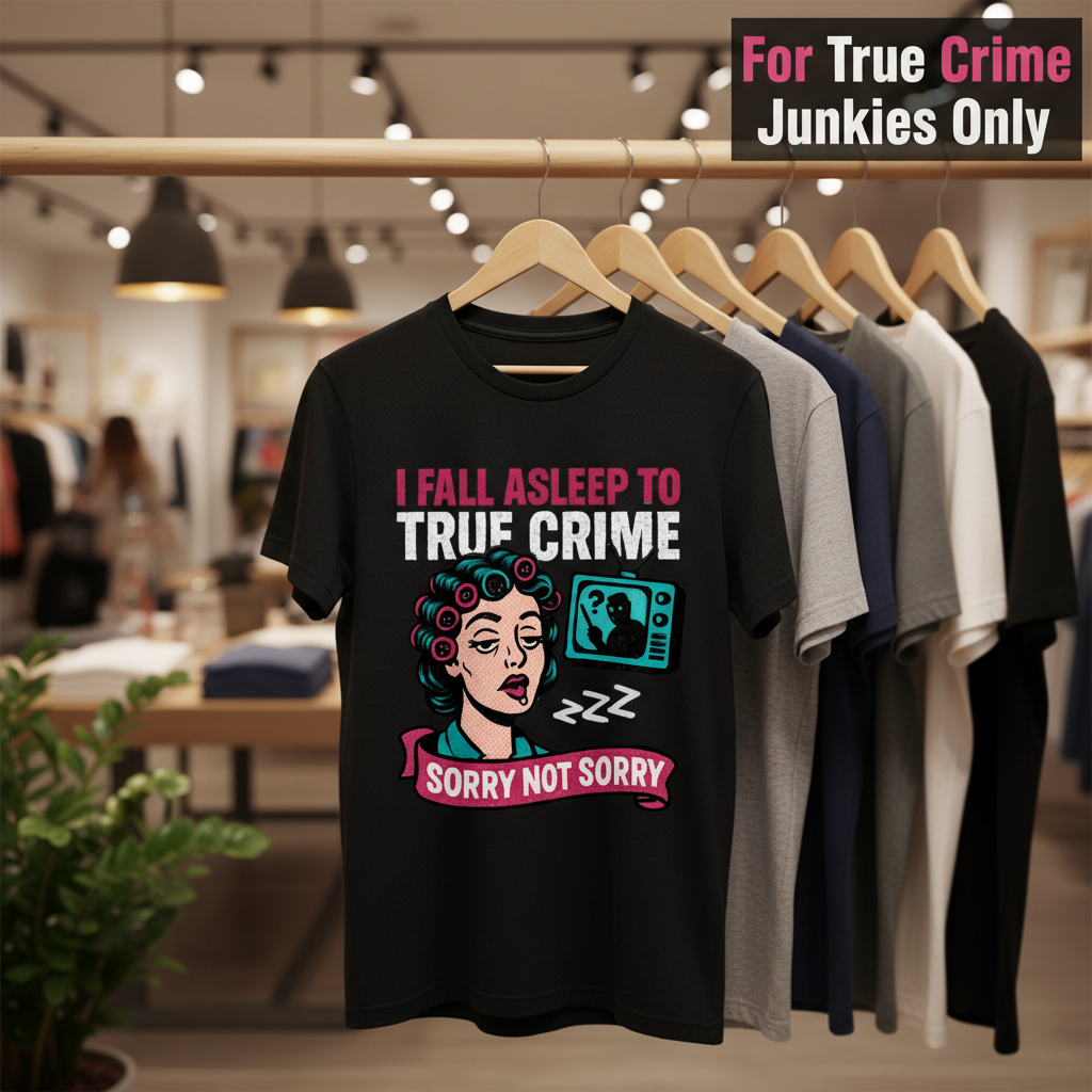 True Crime Sleep Club T-Shirt_boutique_rack