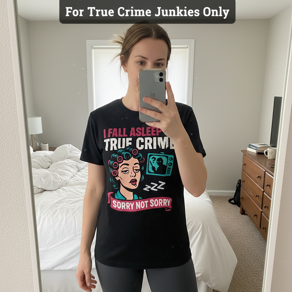 True Crime Sleep Club T-Shirt_mirror_selfie
