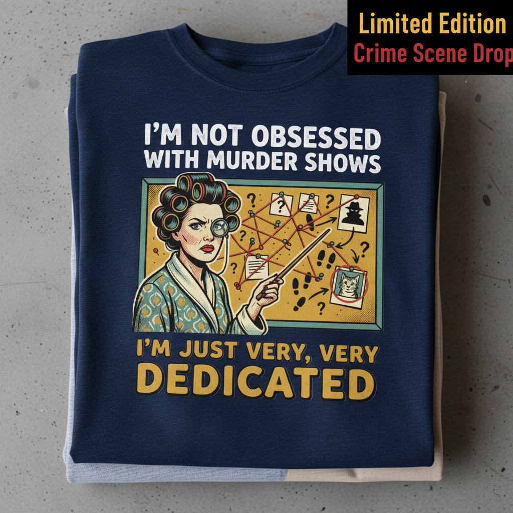 Murder Mystery Dedication T-Shirt_stacked_flatlay