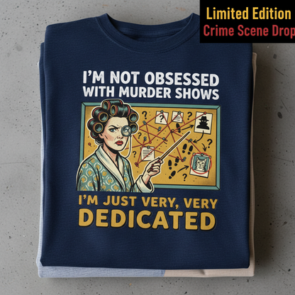 Murder Mystery Dedication T-Shirt_stacked_flatlay